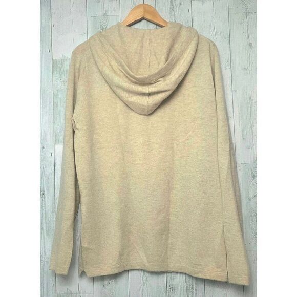 Scott & Scott London Edit 1/4 Button Up Hooded Merino Cashmere Sweater Sz. M - Picture 3 of 7